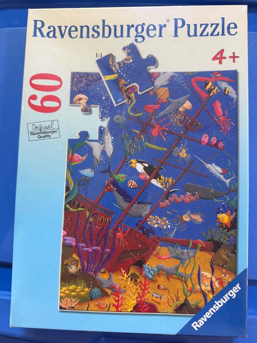 Ravensburger Blue Underwater Shipwreck 60-Piece Puzzle Brand New Sealed